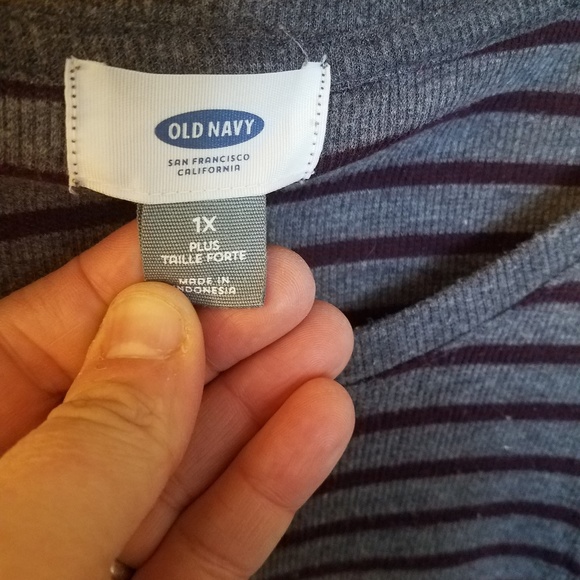 Old Navy Plus 1X oversized ribbed tee - Picture 2 of 6
